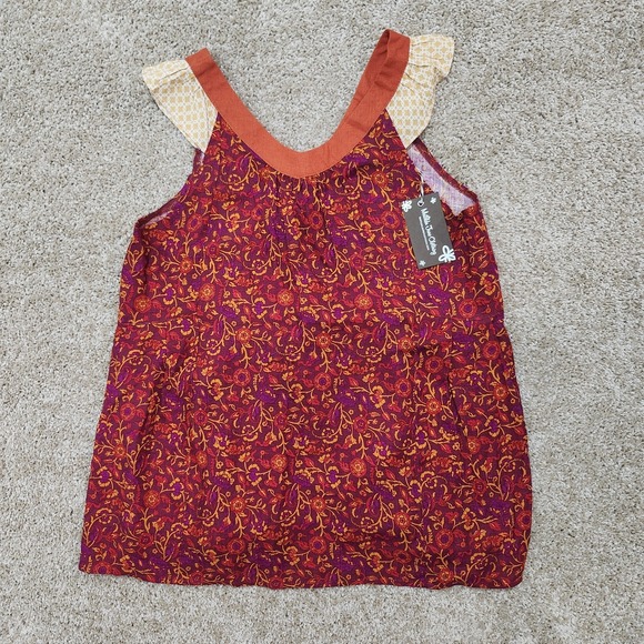 NWT Matilda‎ Jane Enchanted Garden Beach Bonfire V-Neck Printed Swing Tank Sz 16 - Picture 2 of 7
